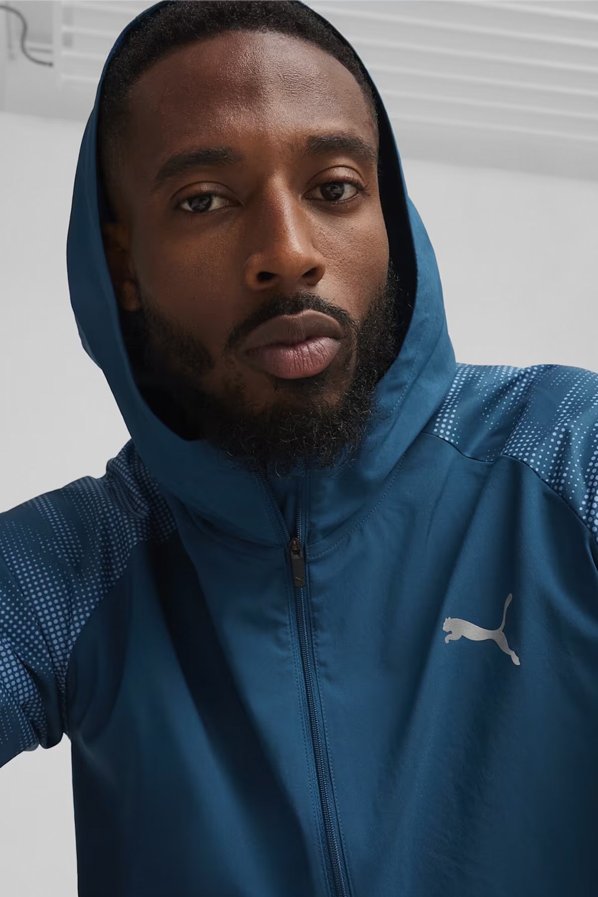 Puma Run Fav Aop Woven Erkek Sweatshirt 52422121 Mavi