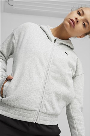 Puma Train Favorite Fleece Fz Kadın Sweatshirt 52423304 Gri
