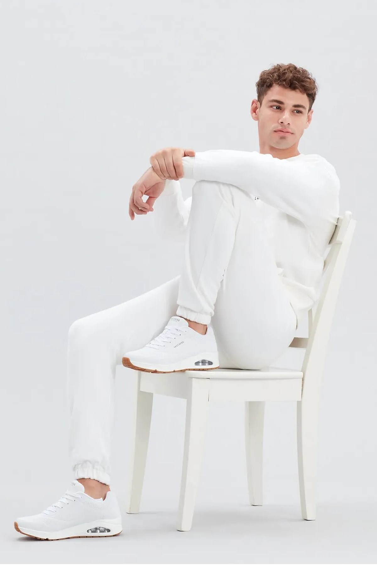 Skechers Uno-Stand On Air Erkek Spor Ayakkabı 52458 WHT Beyaz
