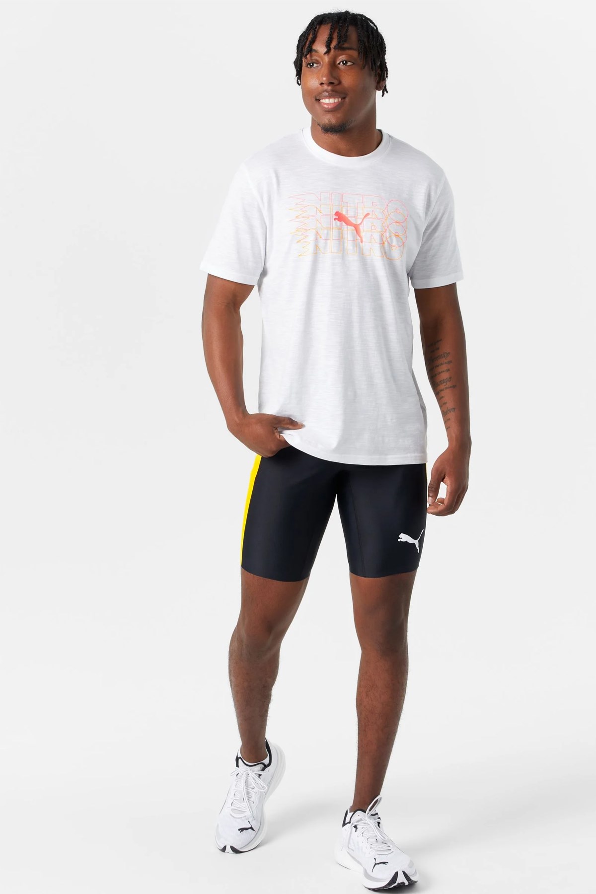 Puma Men S Graphic Nitro Erkek Tişört 52510702 Beyaz