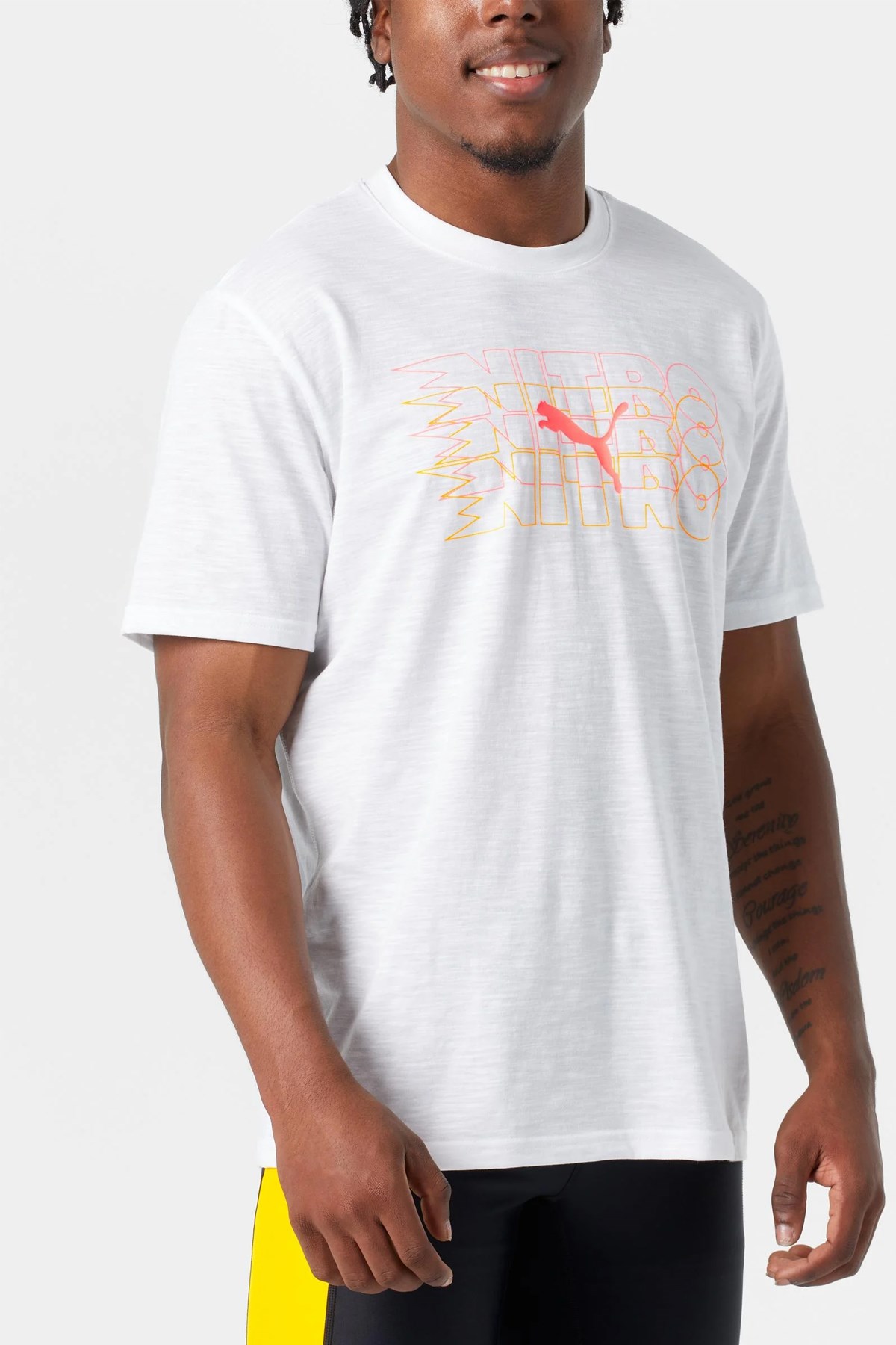 Puma Men S Graphic Nitro Erkek Tişört 52510702 Beyaz