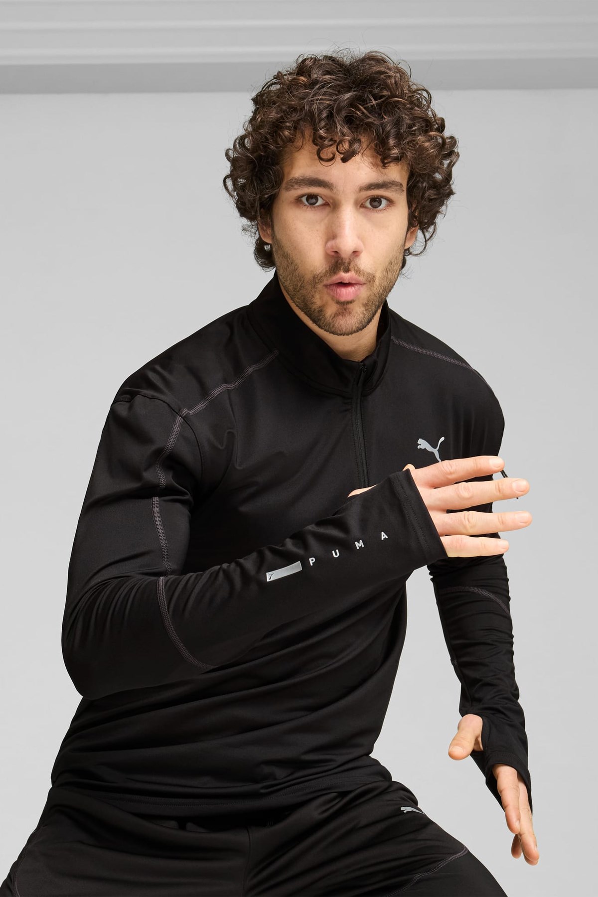 Puma Quarter Zip Erkek Fermuarlı Sweatshirt 52570401 Siyah