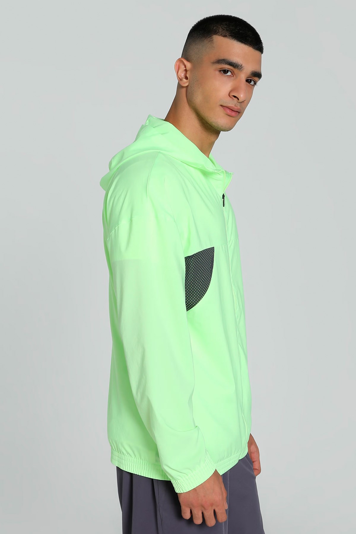 Puma Fit Woven FZ Erkek Sweatshirt 52572434 Yeşil