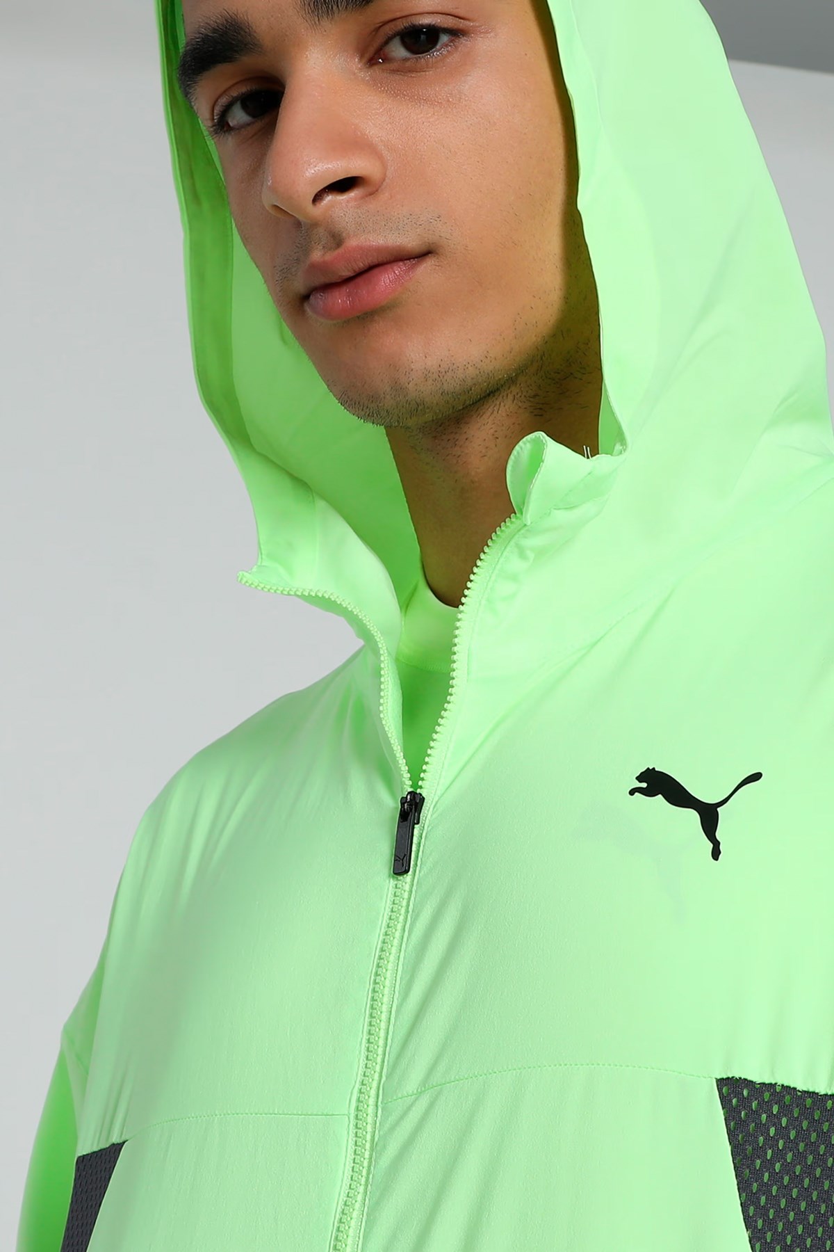 Puma Fit Woven FZ Erkek Sweatshirt 52572434 Yeşil