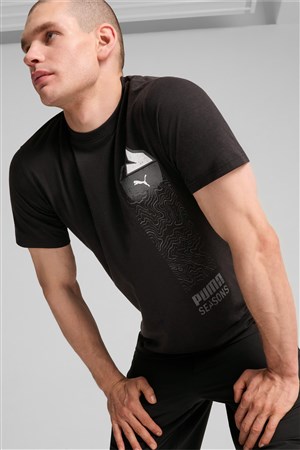 Puma Men S Seasons Trail Erkek Tişört 52586001 Siyah