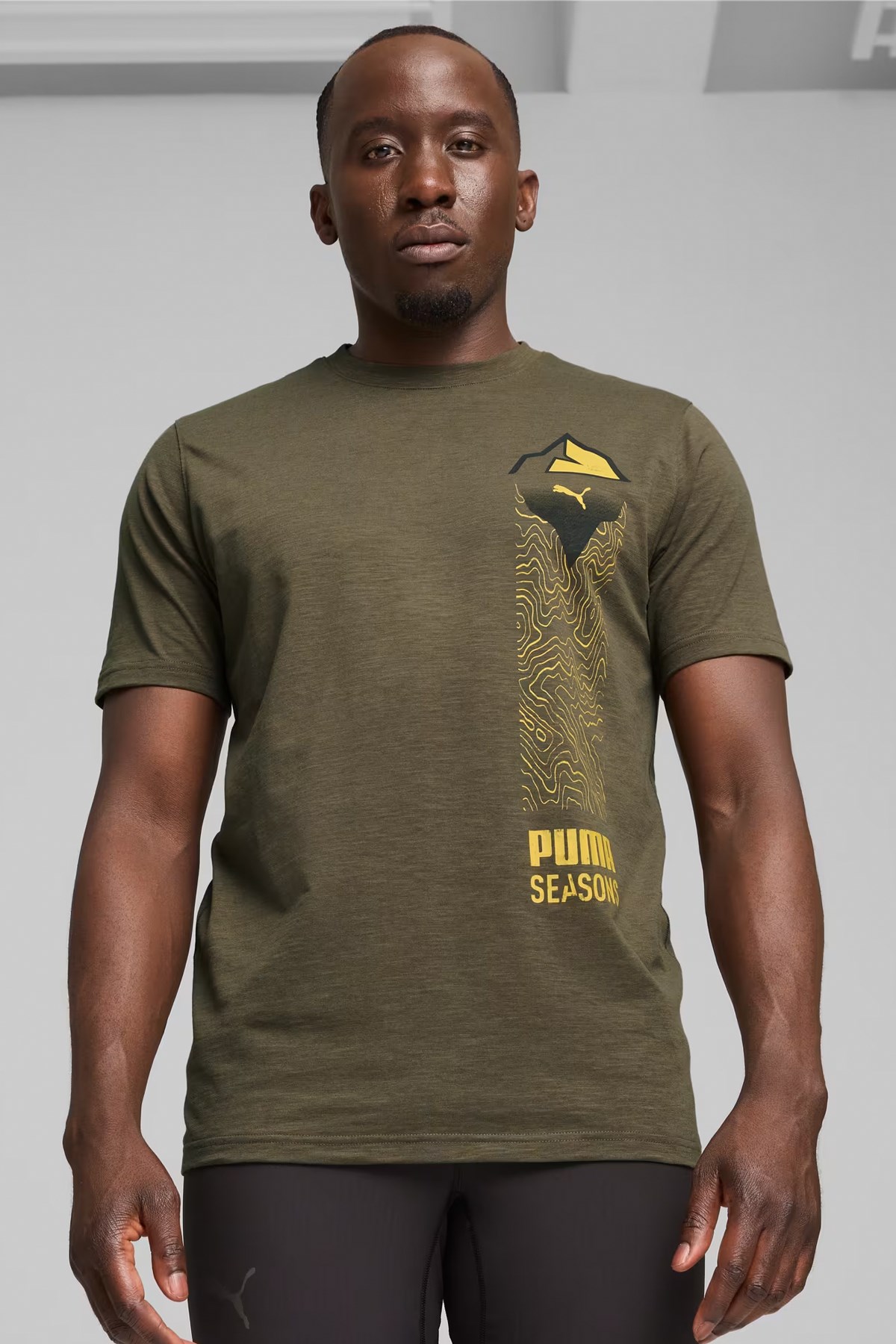 Puma Men S Seasons Trail Erkek Tişört 52586080 Haki