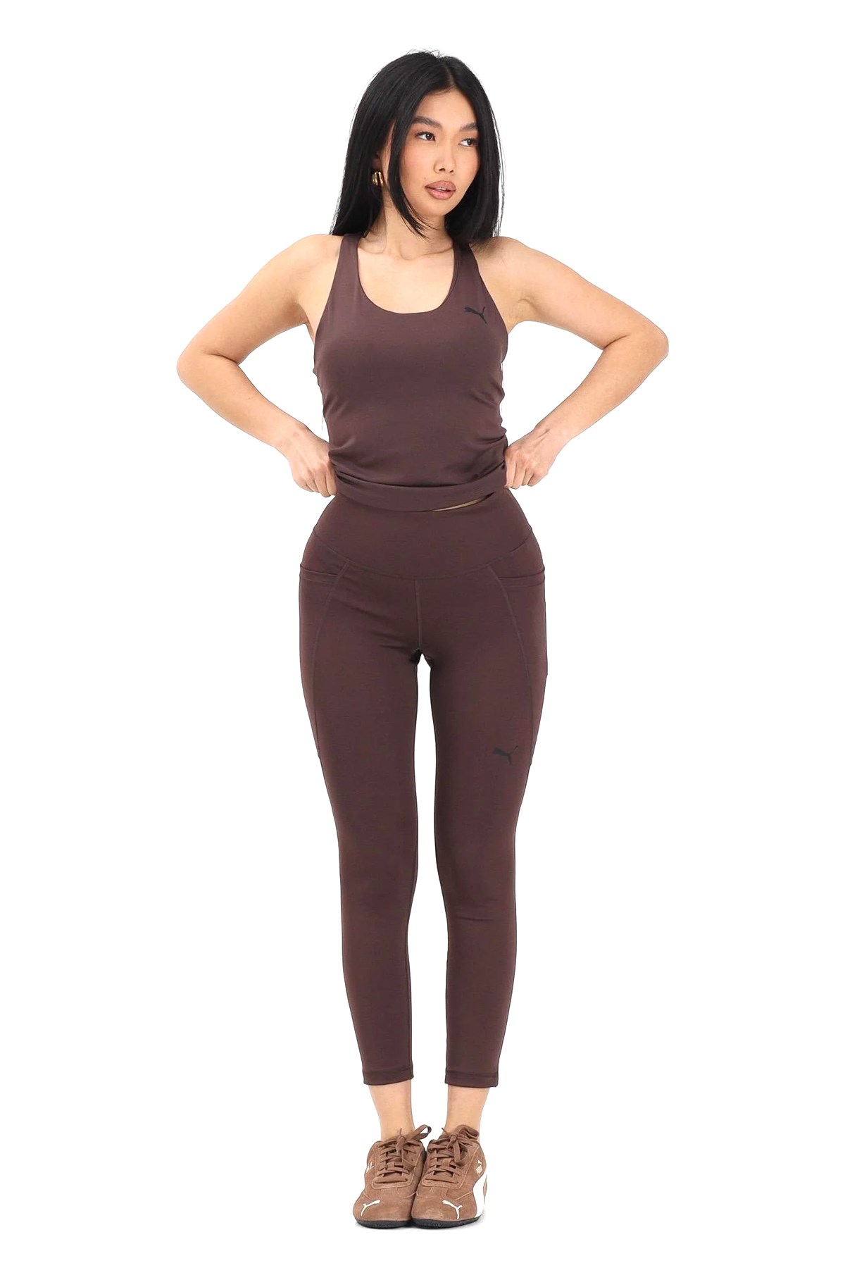 Puma Tad Essential Kadın Tayt 52589913 Kahverengi