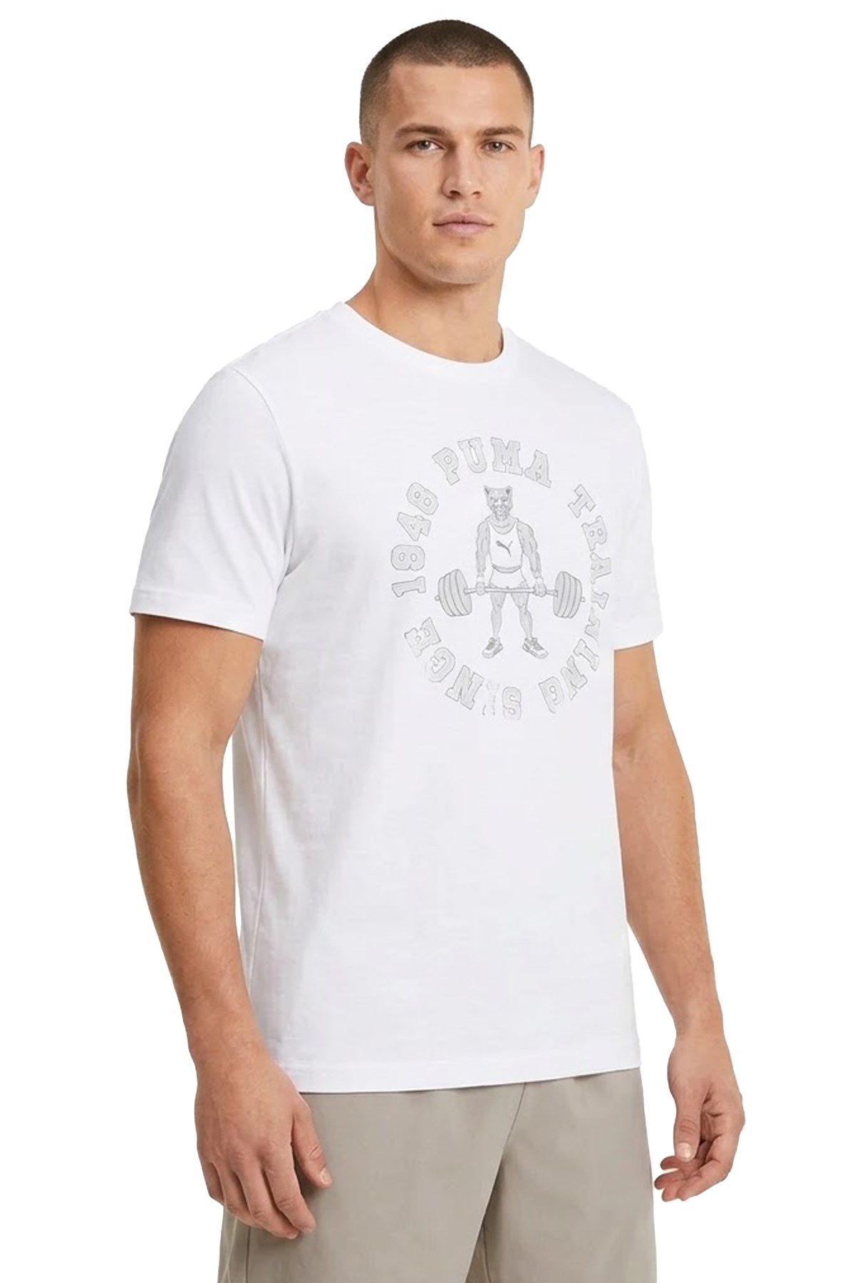 Puma Graphic Erkek Tişört 52853102 Beyaz