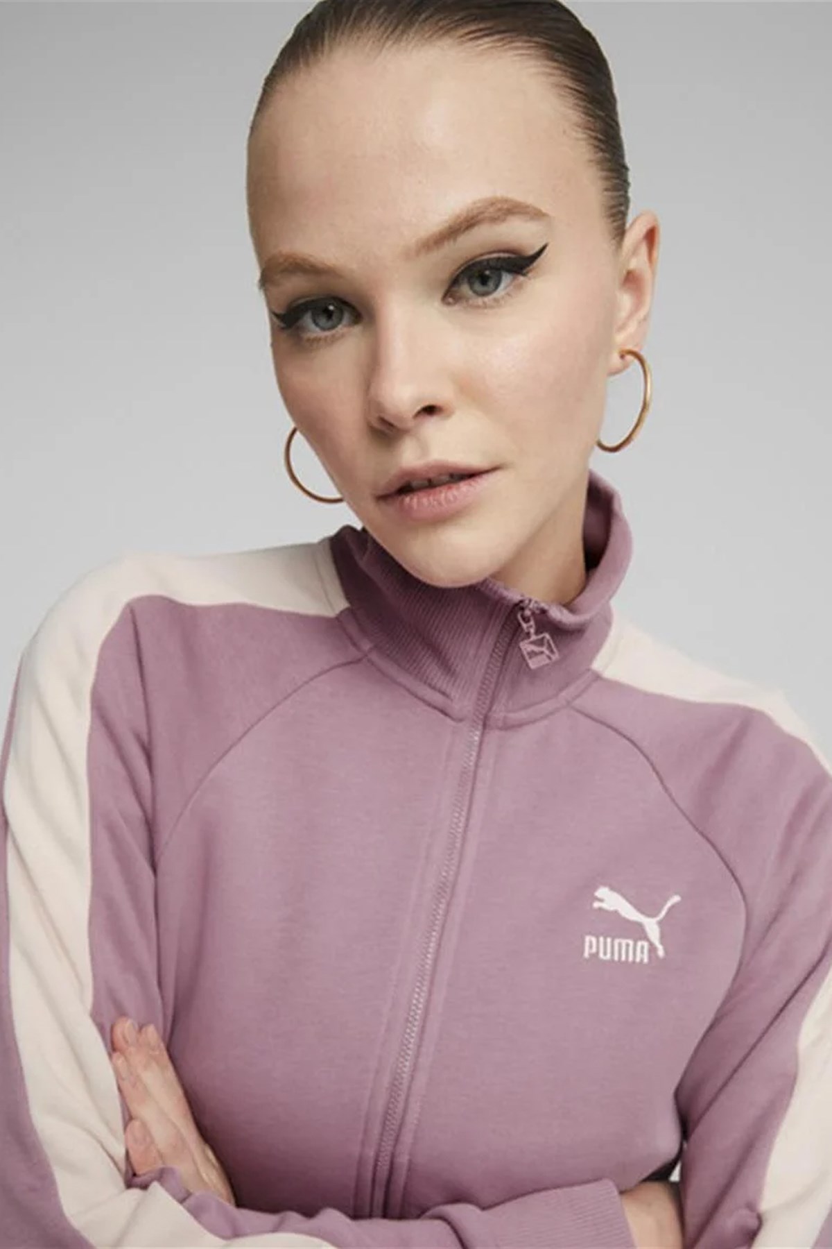 Puma Iconic T7 Track Kadın Sweatshirt 53007946 Mor