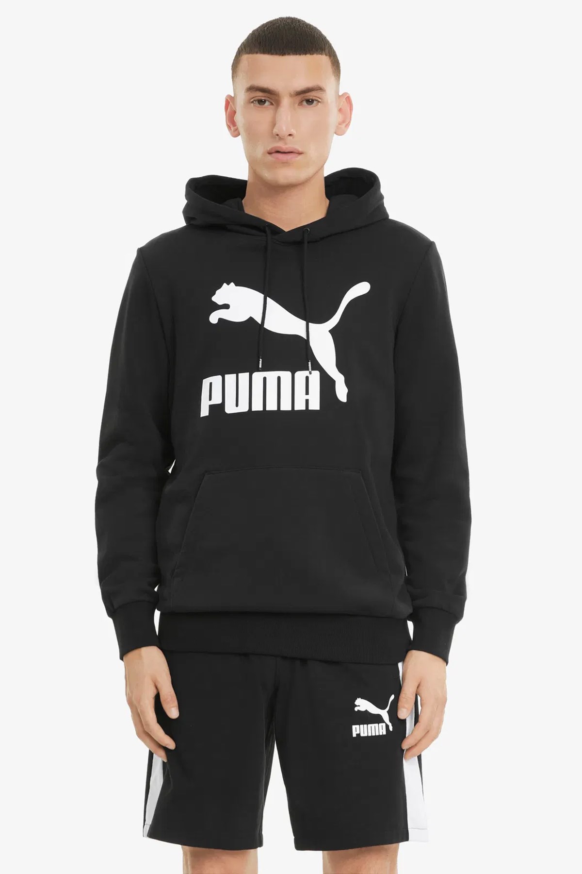 Puma Classics Logo Erkek Kapüşonlu Sweat 53008401 Siyah