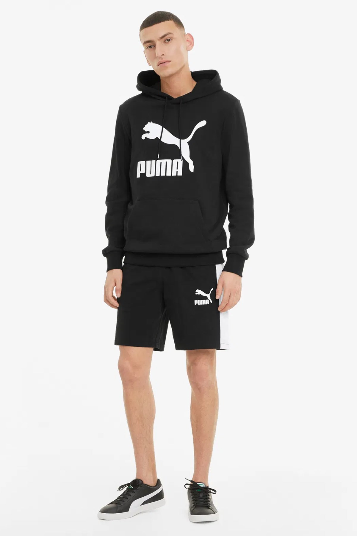 Puma Classics Logo Erkek Kapüşonlu Sweat 53008401 Siyah