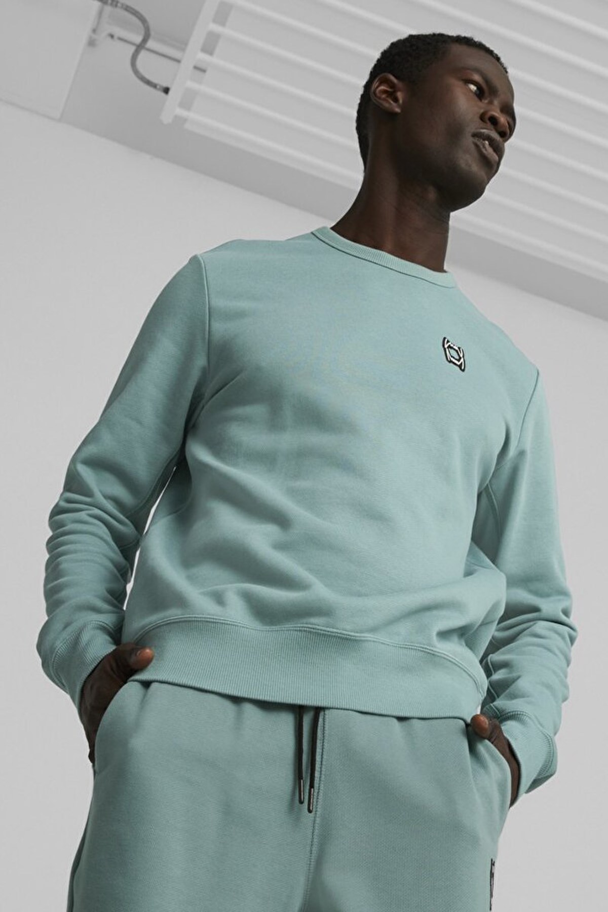 Puma Pivot Crew Emb Erkek Sweat 53324914 Mavi