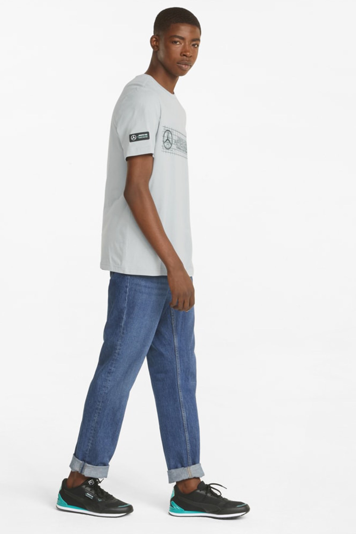 Puma Mapf1 Logo Erkek Tişört 53369302 Mavi