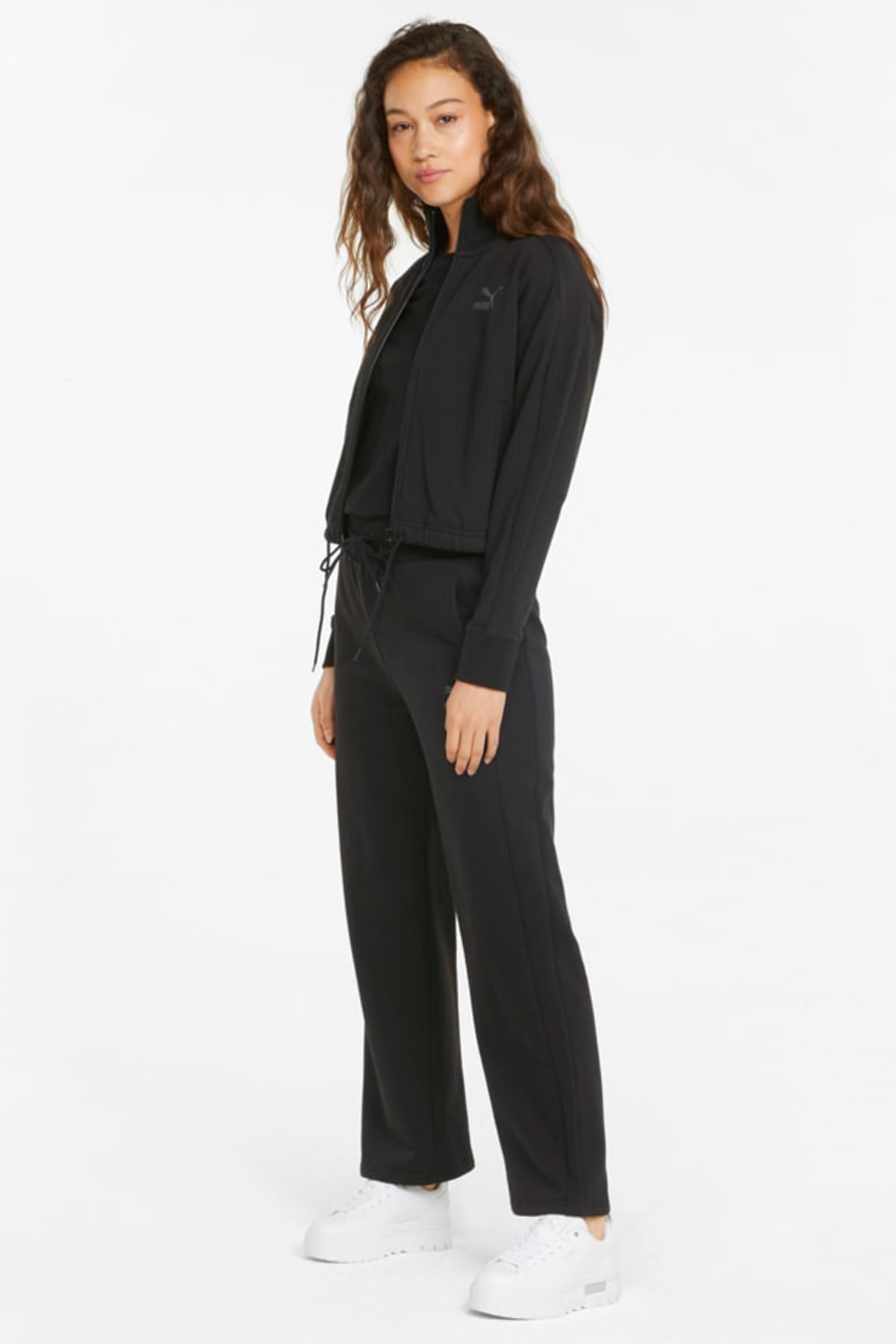 Puma Re:T7 Crop Kadın Sweatshirt 53457601 Siyah