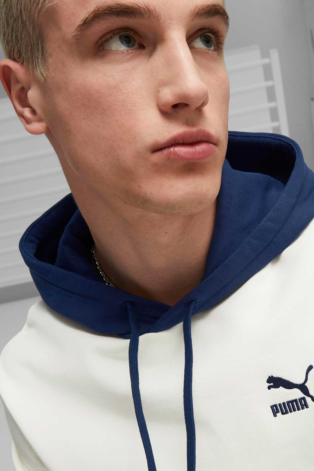 Puma Classics Block Erkek Sweatshirt 53561965 Bej
