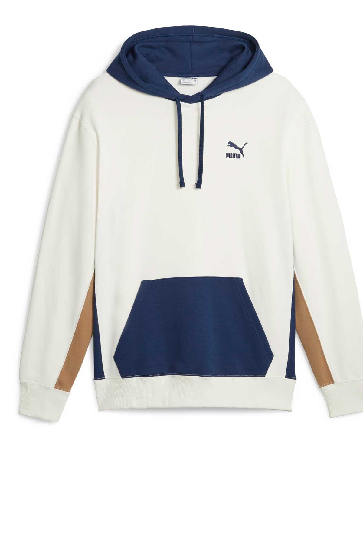 Puma Classics Block Erkek Sweatshirt 53561965 Bej