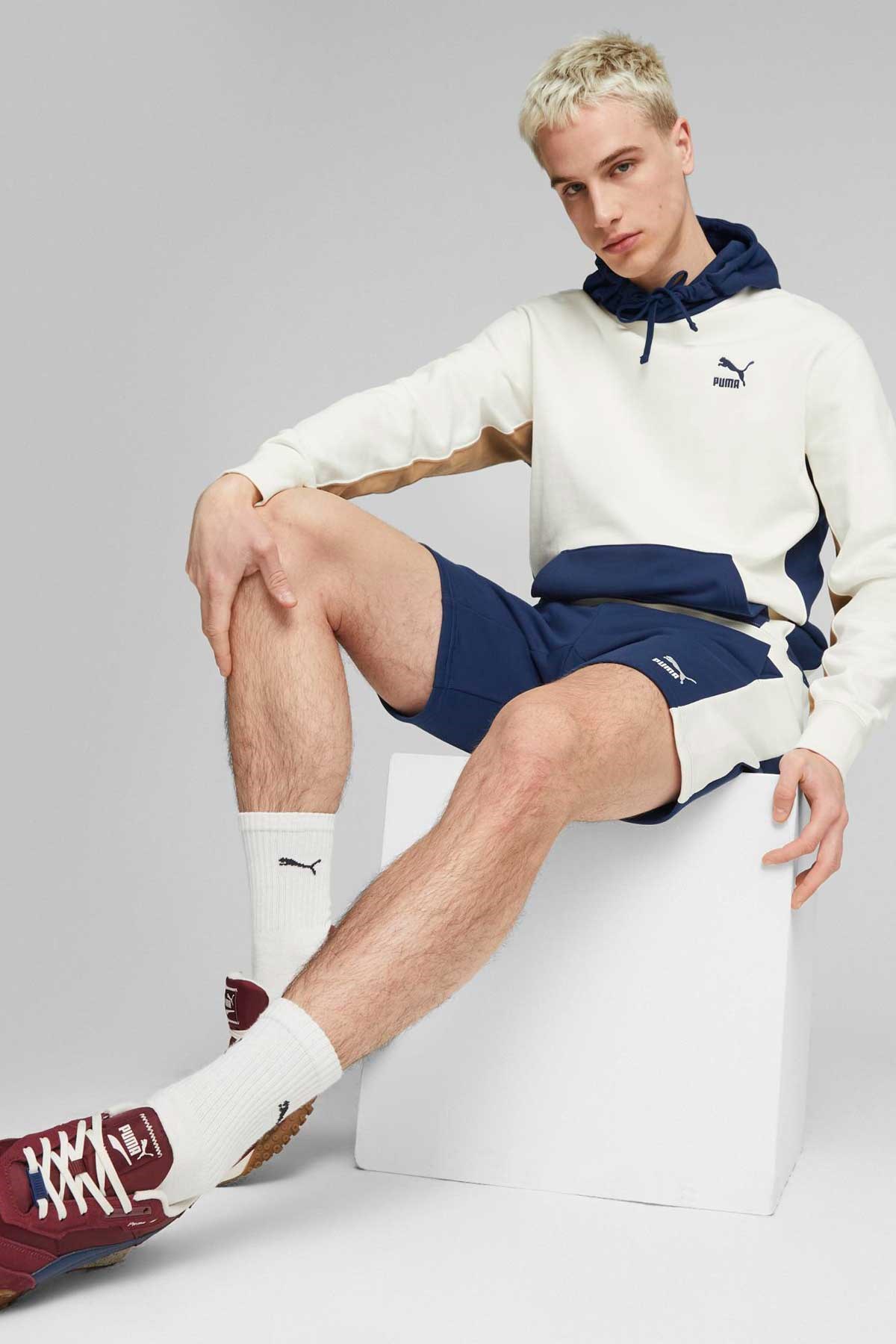 Puma Classics Block Erkek Sweatshirt 53561965 Bej
