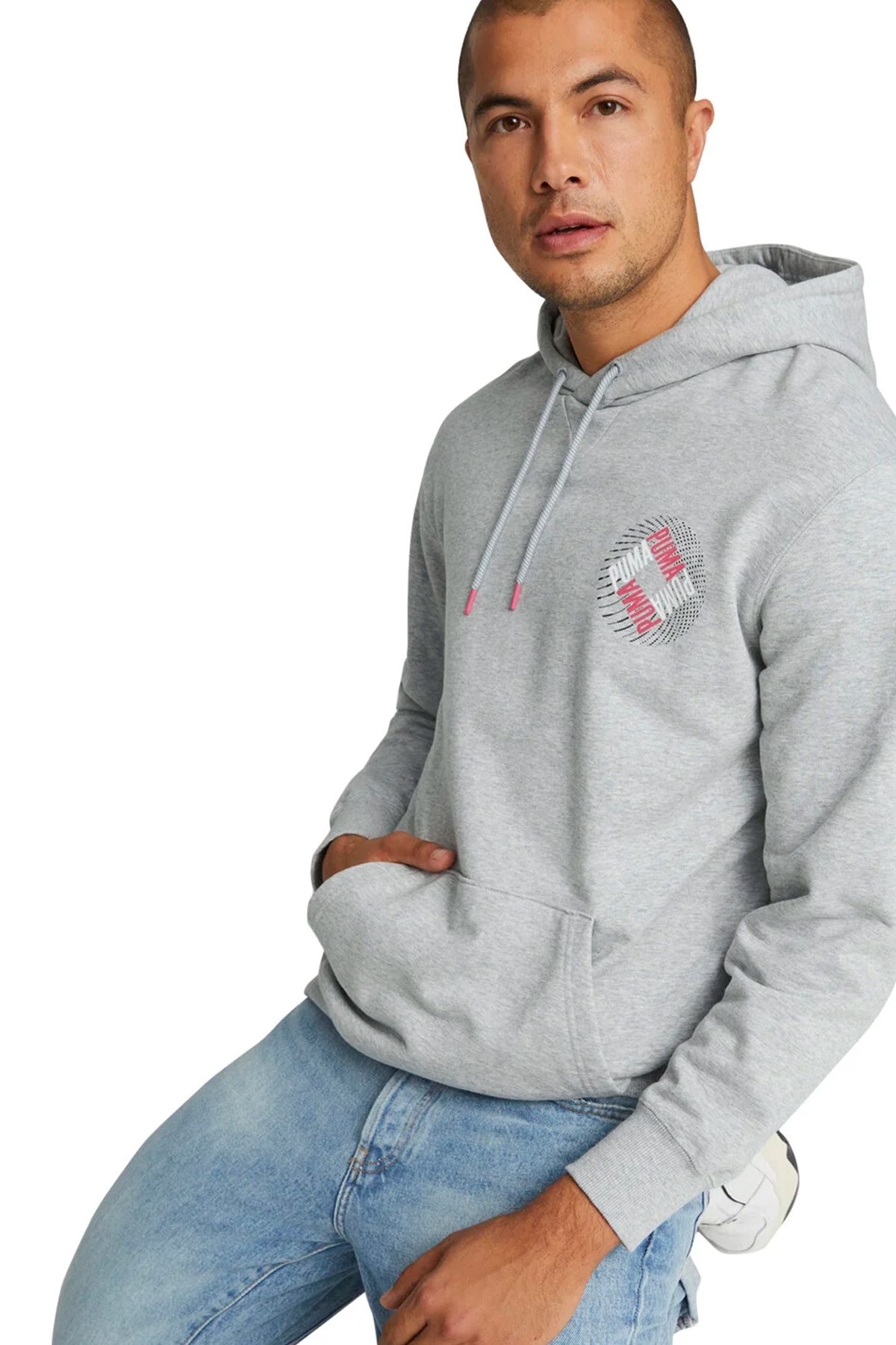Puma Swxp Graphic Erkek Sweatshirt 53566004 Gri