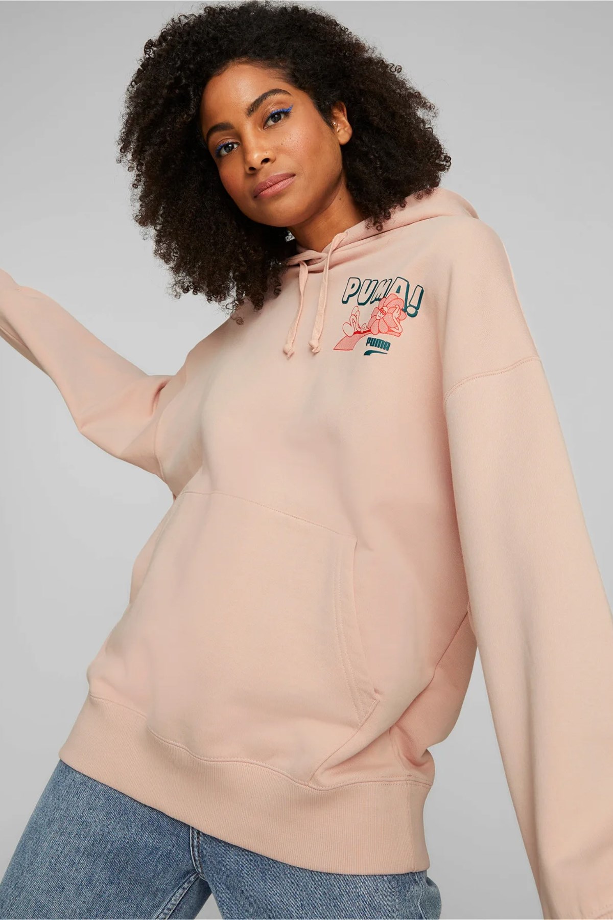 Puma Downtown Kadın Sweatshirt 53716547 Pembe