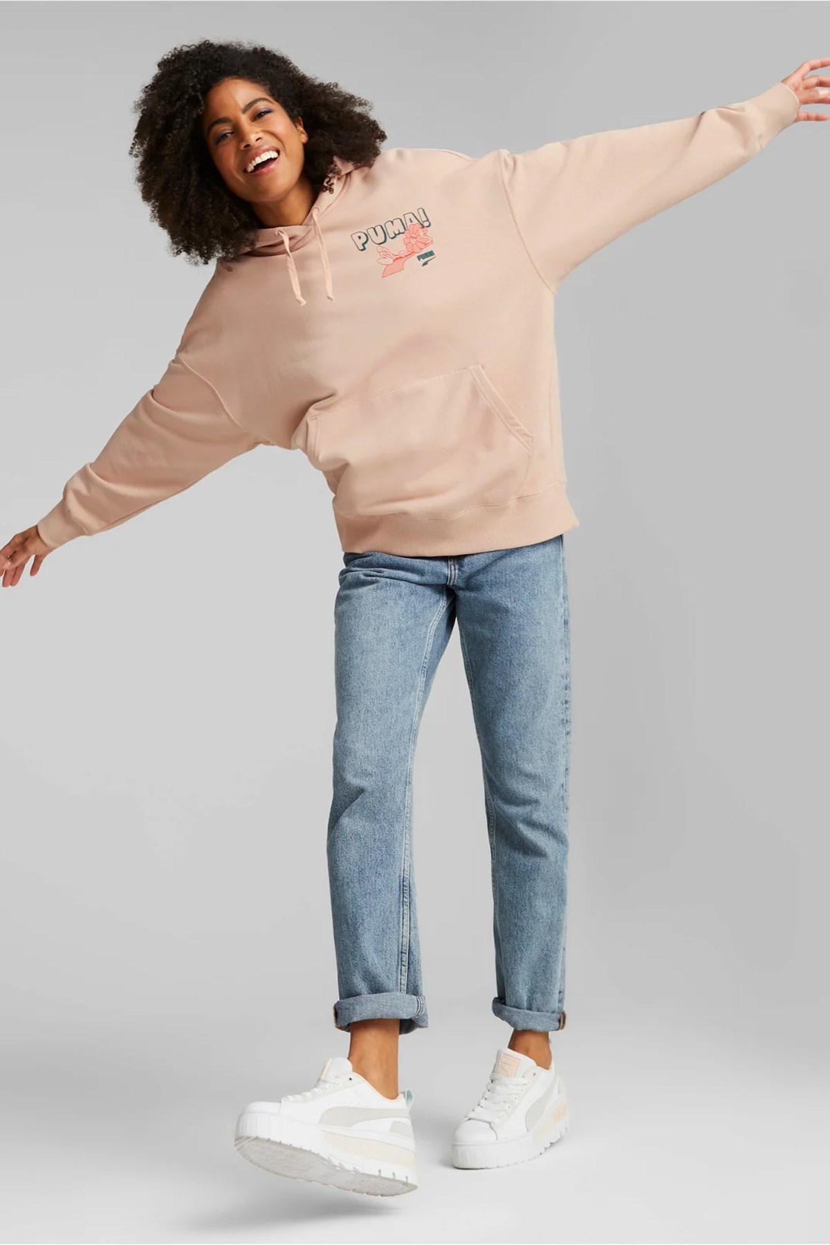 Puma Downtown Kadın Sweatshirt 53716547 Pembe