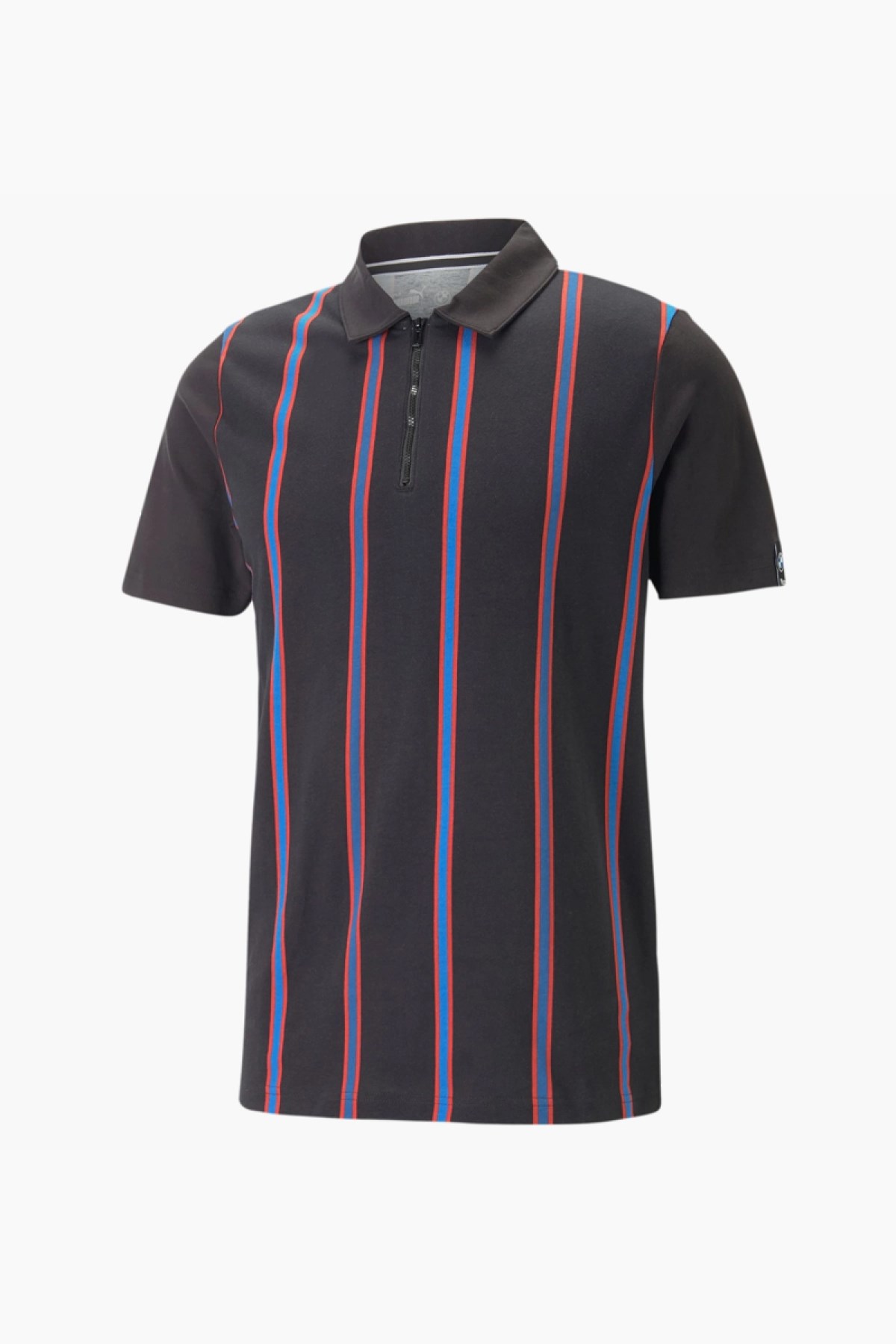Puma Bmw Mms Striped Erkek Polo Tişört 53813601 Siyah