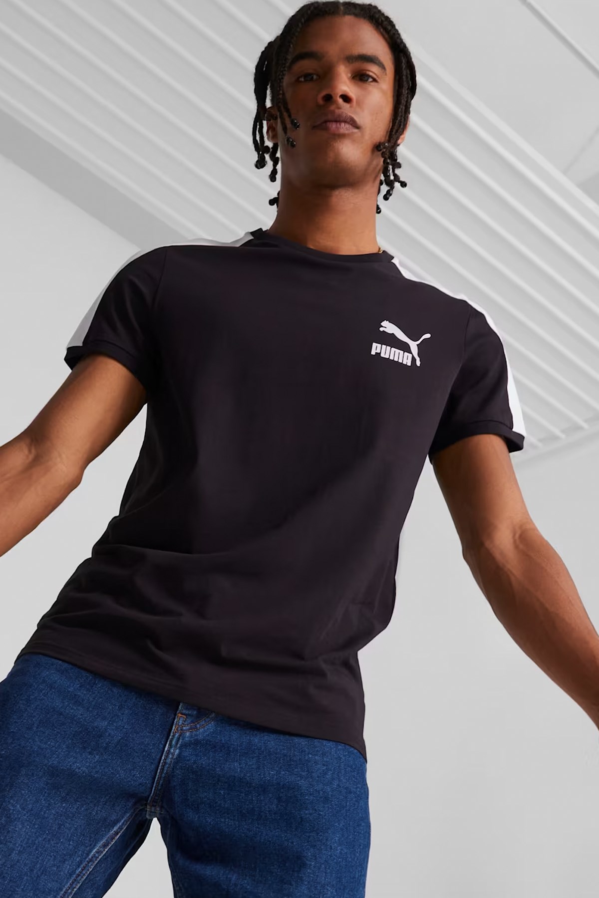 Puma T7 Iconic Erkek Tişört 53820401 Siyah