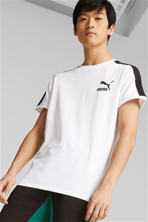 Puma T7 Iconic Erkek Tişört 53820402 Beyaz