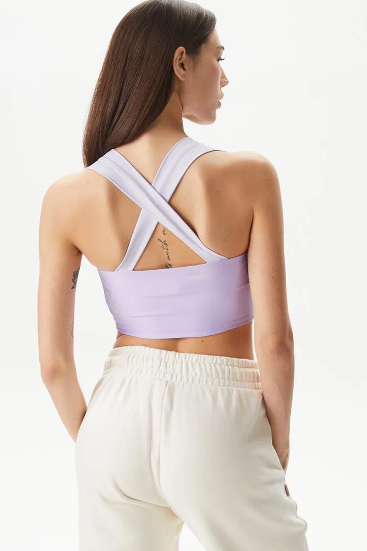 Puma T7 Crop Top Sporcu Sütyeni 53829725 Lila