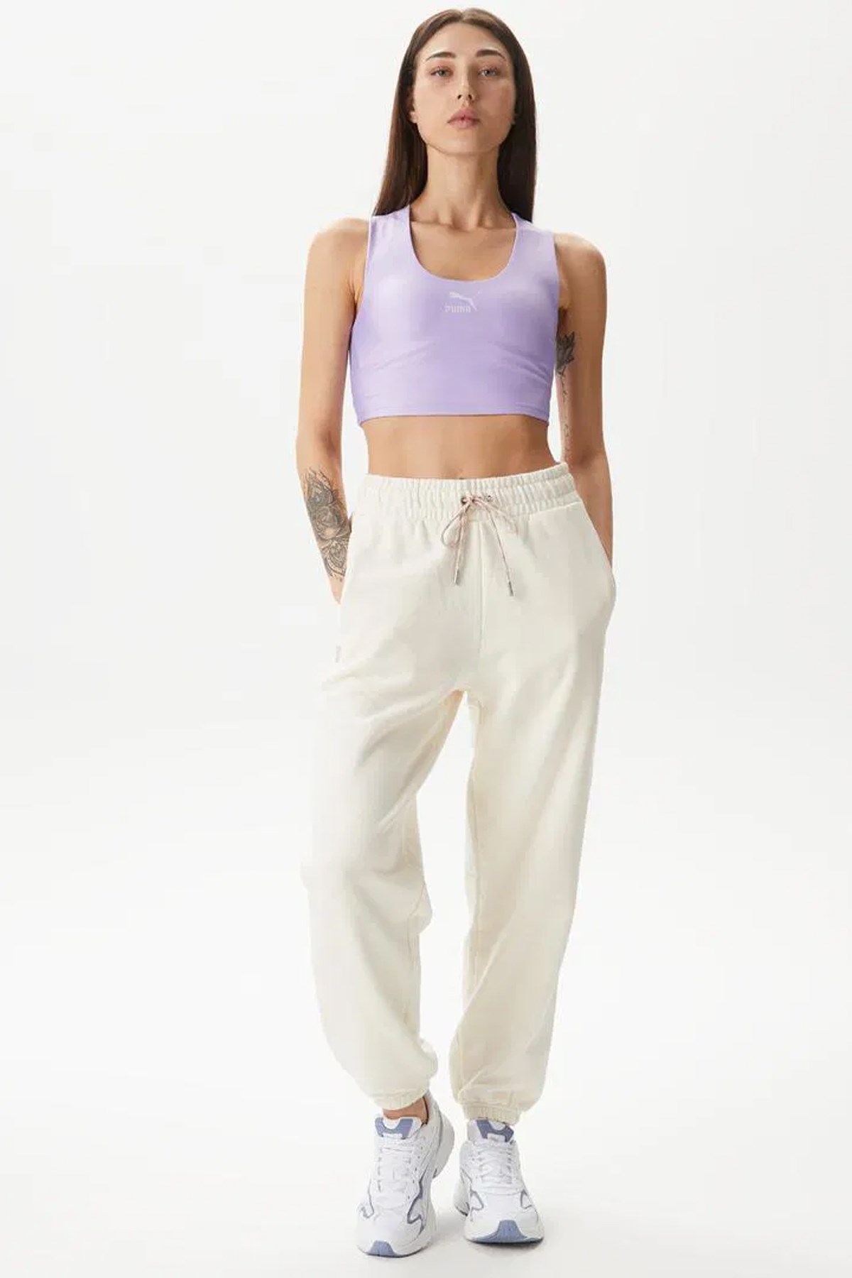 Puma T7 Crop Top Sporcu Sütyeni 53829725 Lila