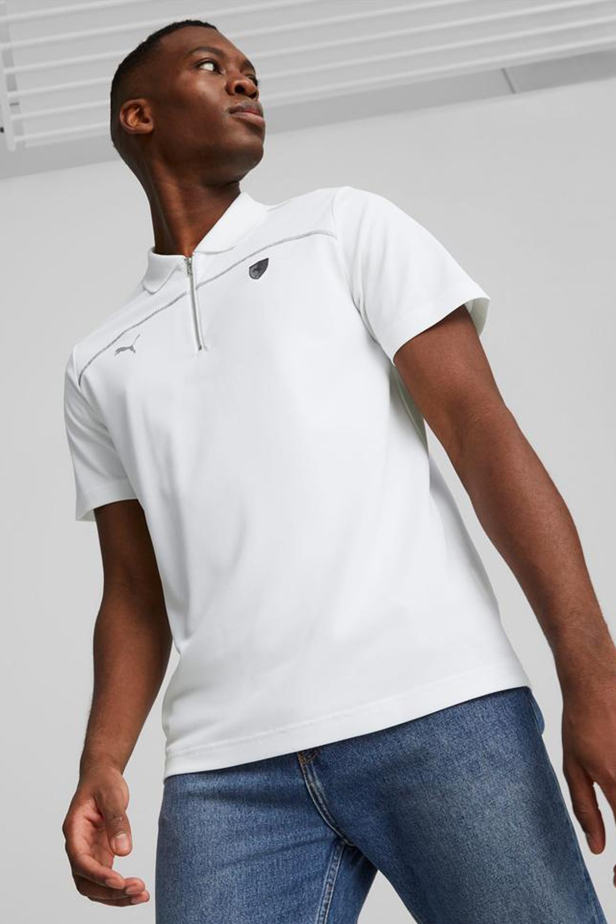 Puma Ferrari Style Erkek Polo Tişört 53833004 Beyaz