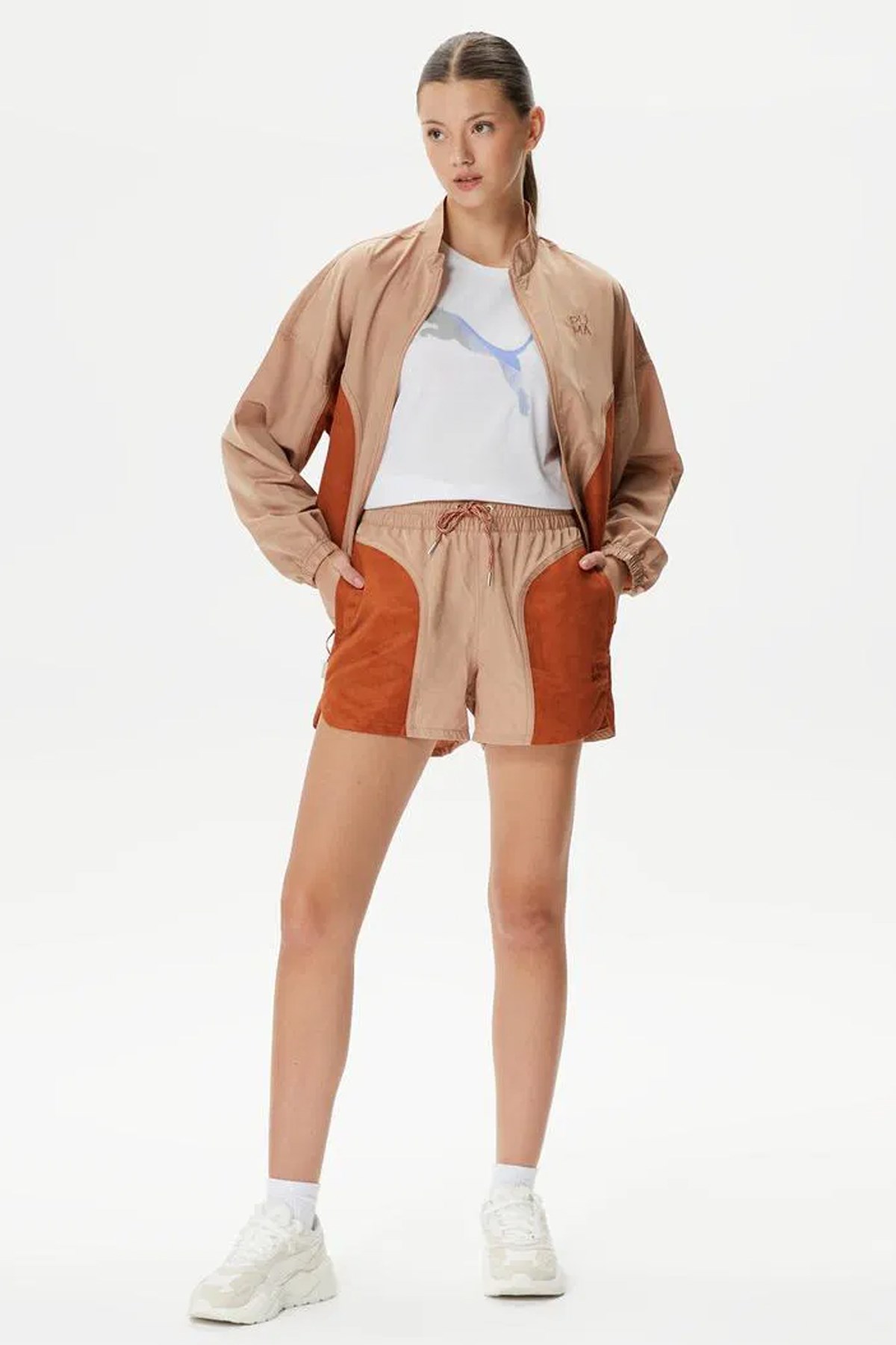 Puma Infuse Woven Shorts Kadın Şort 53835689 Bej