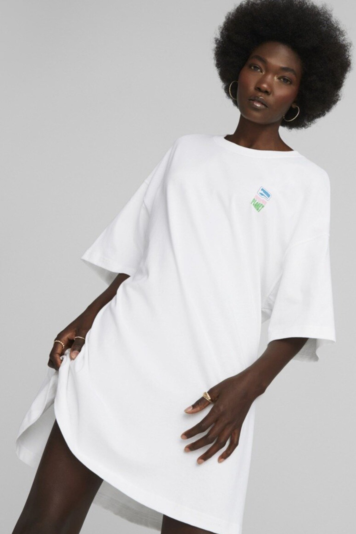 Puma Downtown Graphic Kadın Elbise 53837602 Beyaz