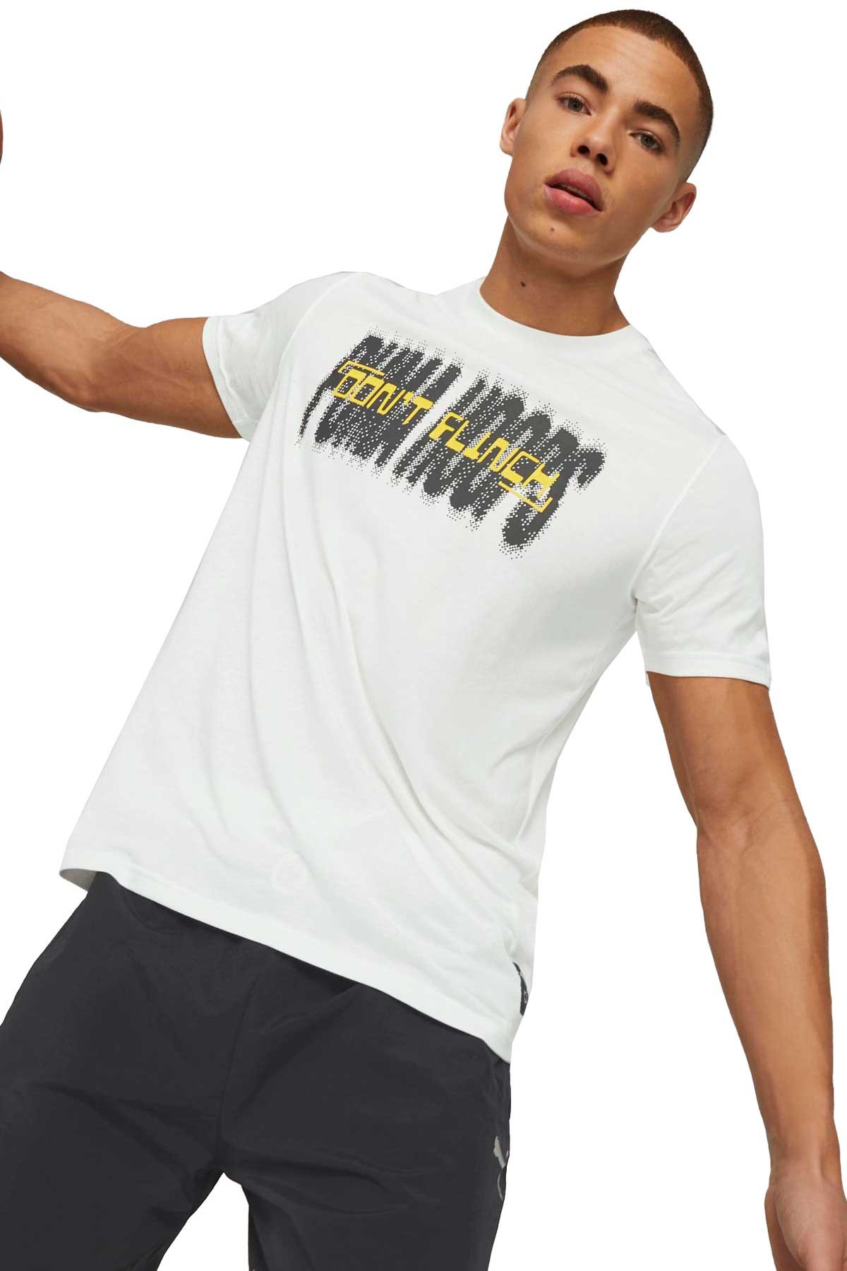 Puma Perimeter Erkek Tişört 53857401 Beyaz