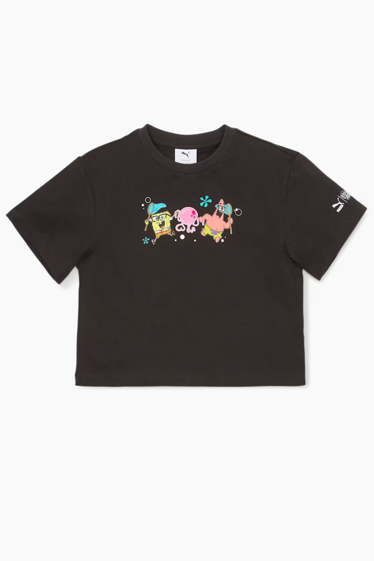 Puma X Spongebob Girls Çocuk Tişört 53867201 Siyah