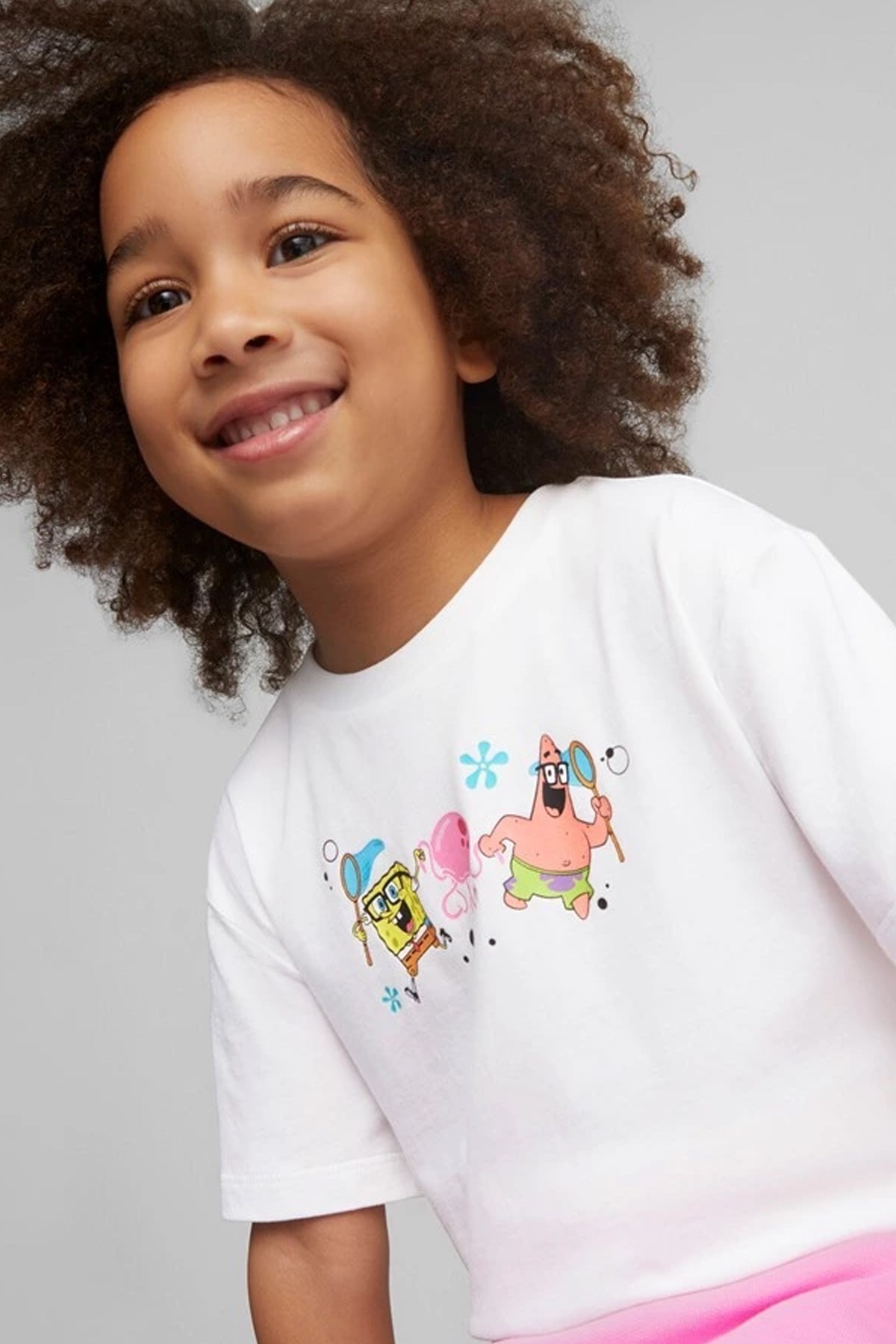 Puma X Spongebob Girls Çocuk Tişört 53867202 Beyaz