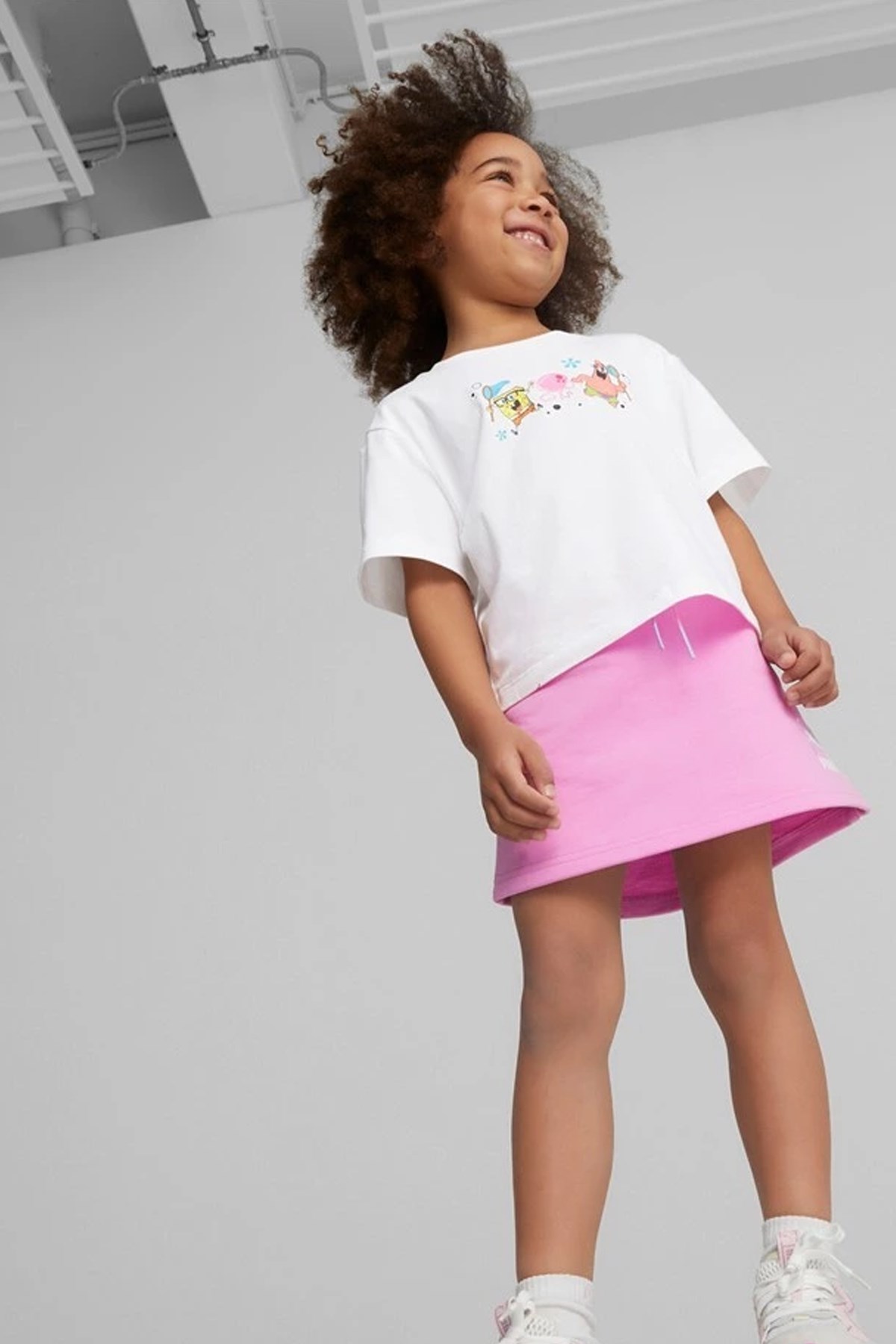 Puma X Spongebob Girls Çocuk Tişört 53867202 Beyaz