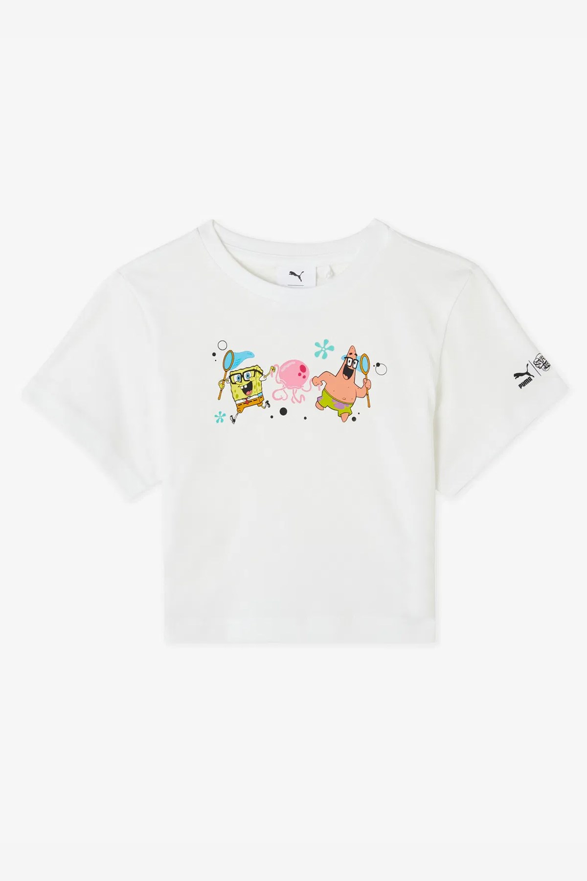 Puma X Spongebob Girls Çocuk Tişört 53867202 Beyaz