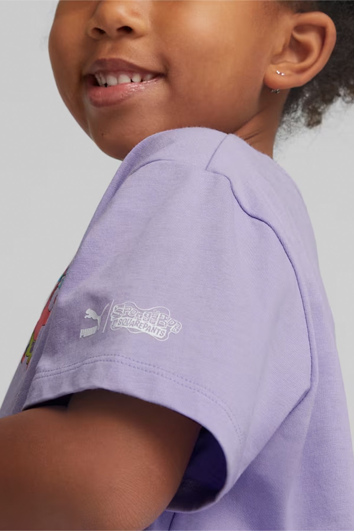Puma X Spongebob Girls Çocuk Tişört 53867225 Mor