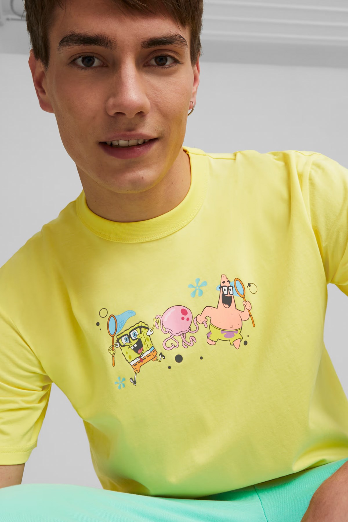 Puma X Spongebob Erkek Tişört 53895860 Sarı
