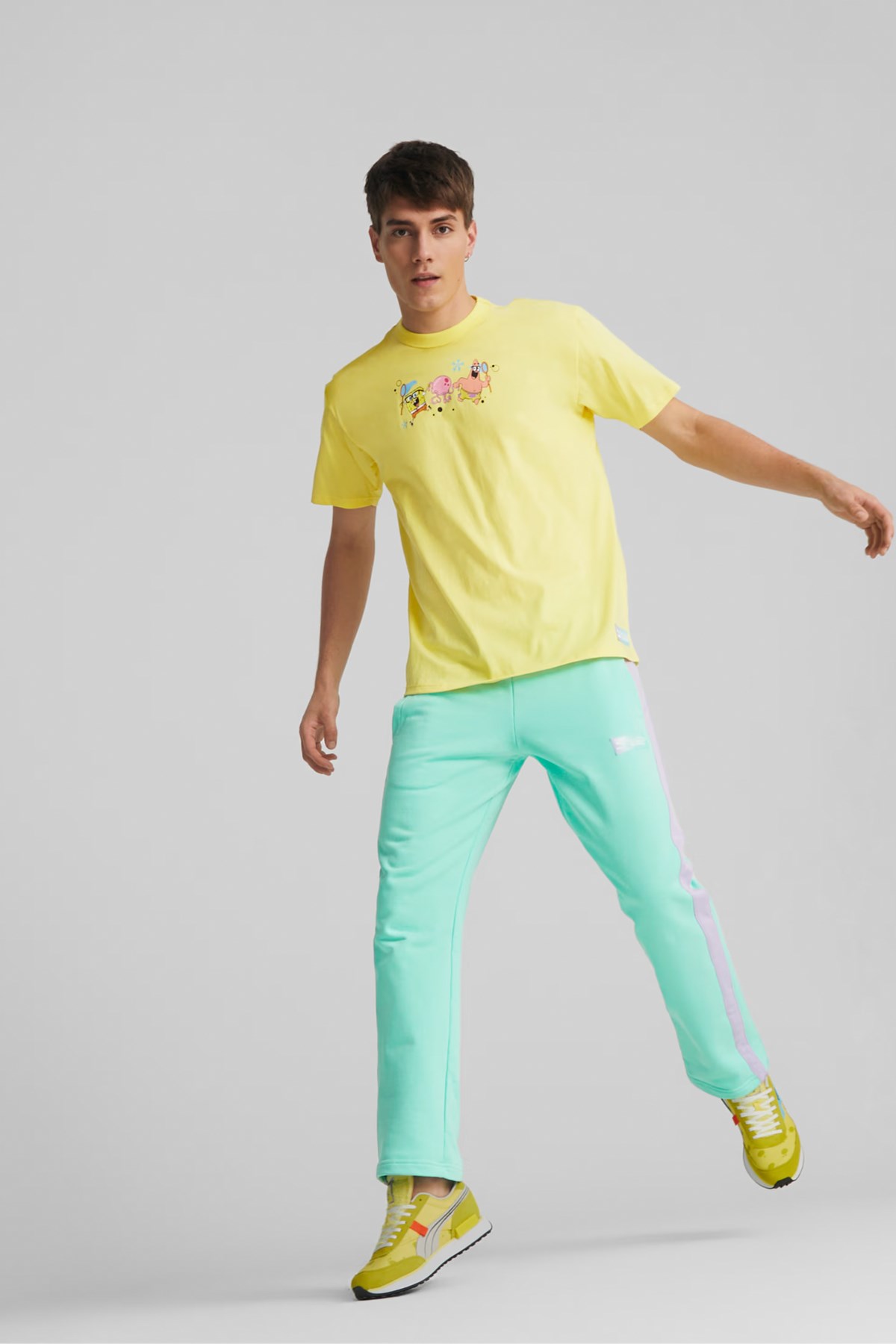 Puma X Spongebob Erkek Tişört 53895860 Sarı