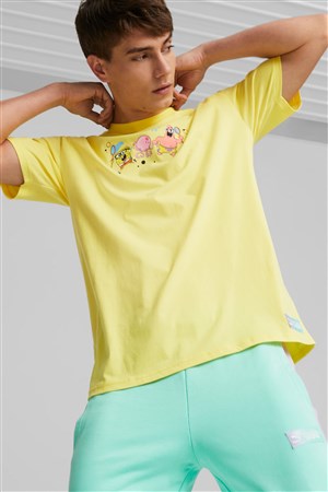 Puma X Spongebob Erkek Tişört 53895860 Sarı