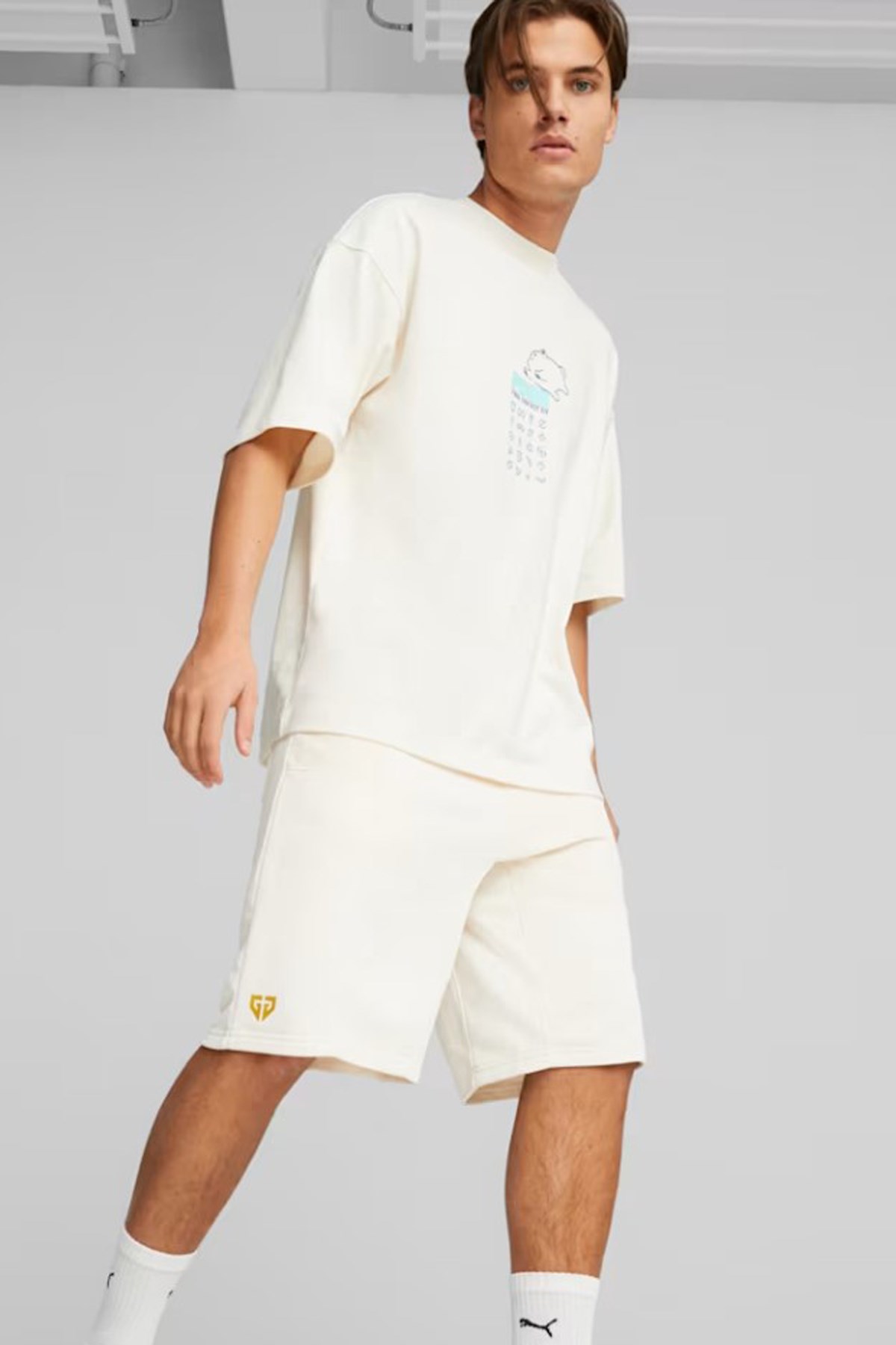 Puma Gen.G Sweat Bermuda Erkek Şort 53901102 Ekru