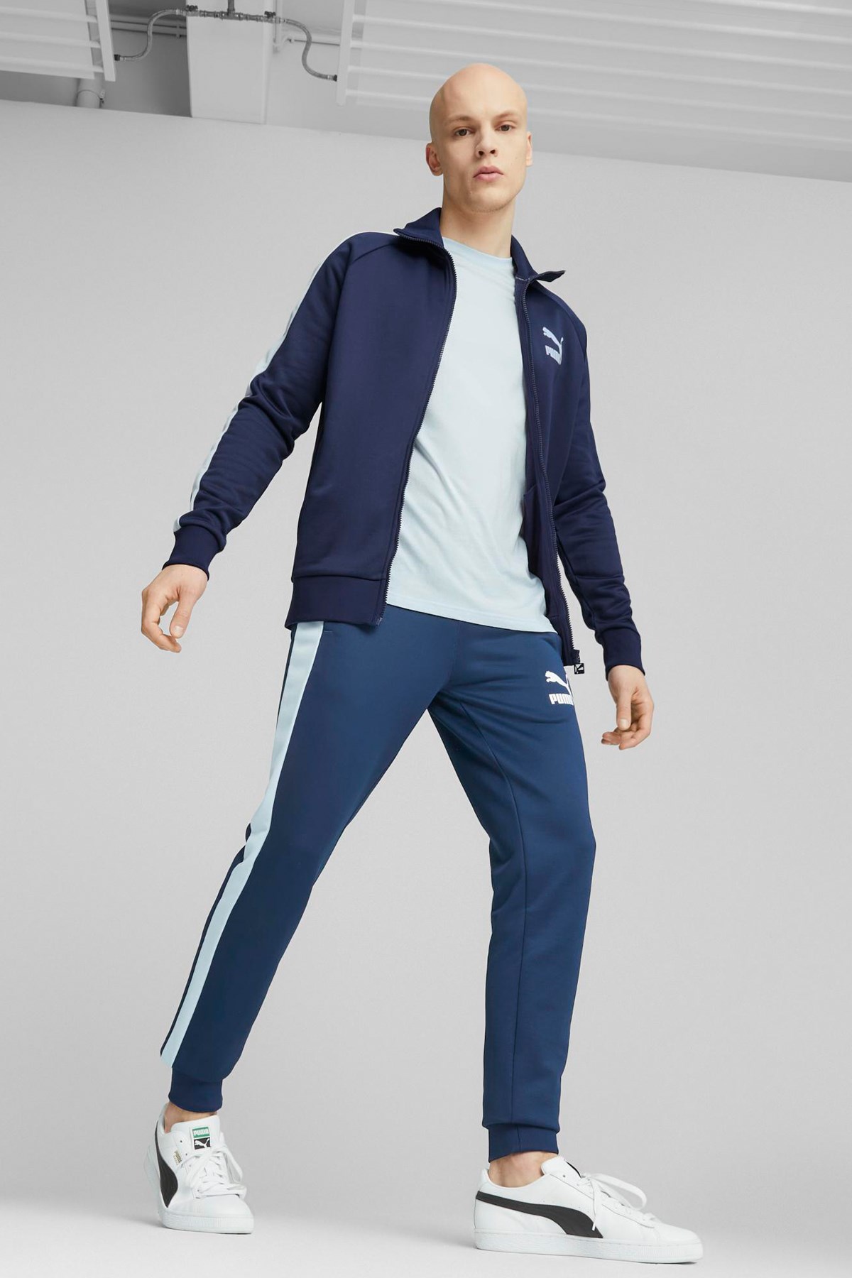 Puma T7 iconic Track Erkek Sweatshirt 53948415 Lacivert