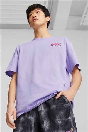 Puma X 8Enjamin Graphic Erkek Tişört 53982125 Mor