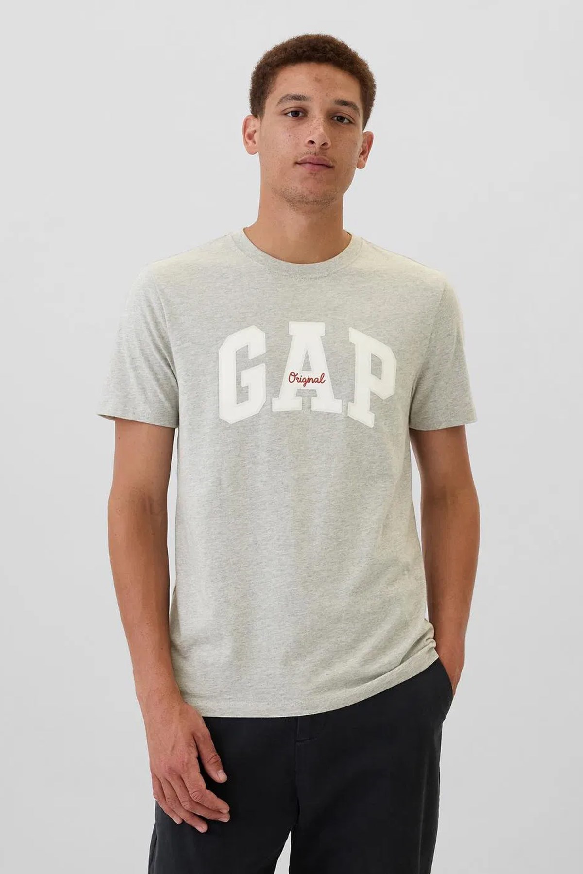 Gap V-Frch Everyday Soft Erkek Tişört Gri