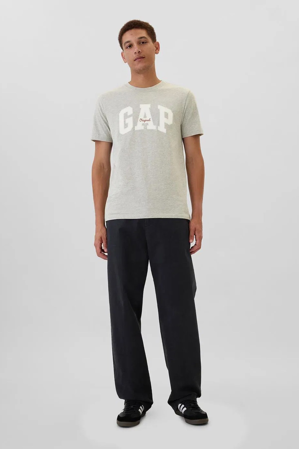 Gap V-Frch Everyday Soft Erkek Tişört Gri