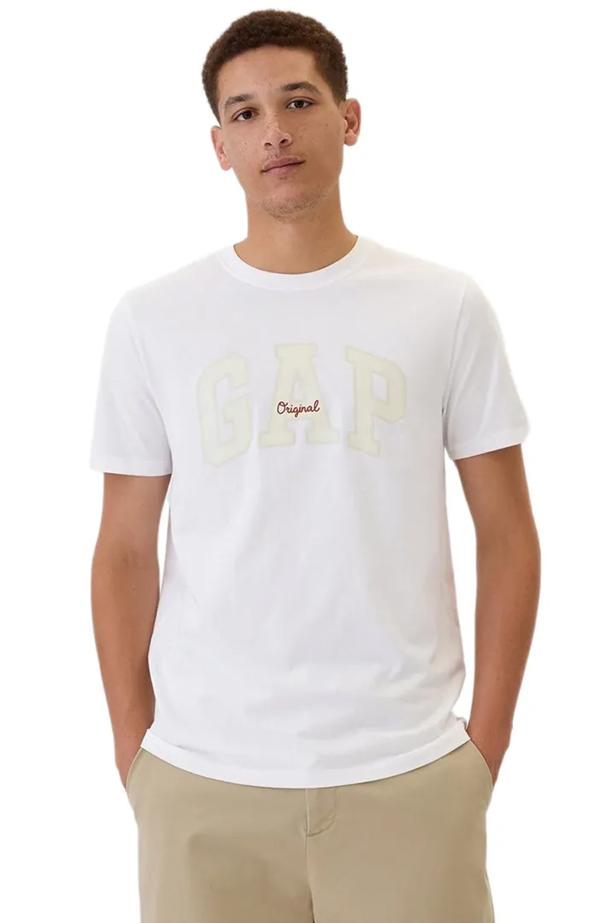Gap V-Frch Everyday Soft Erkek Tişört Beyaz