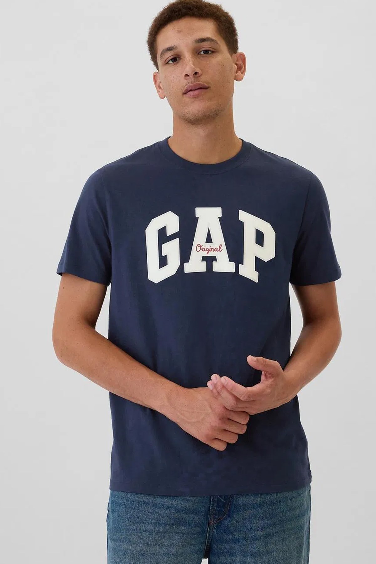 Gap V-Frch Everyday Soft Erkek Tişört Lacivert