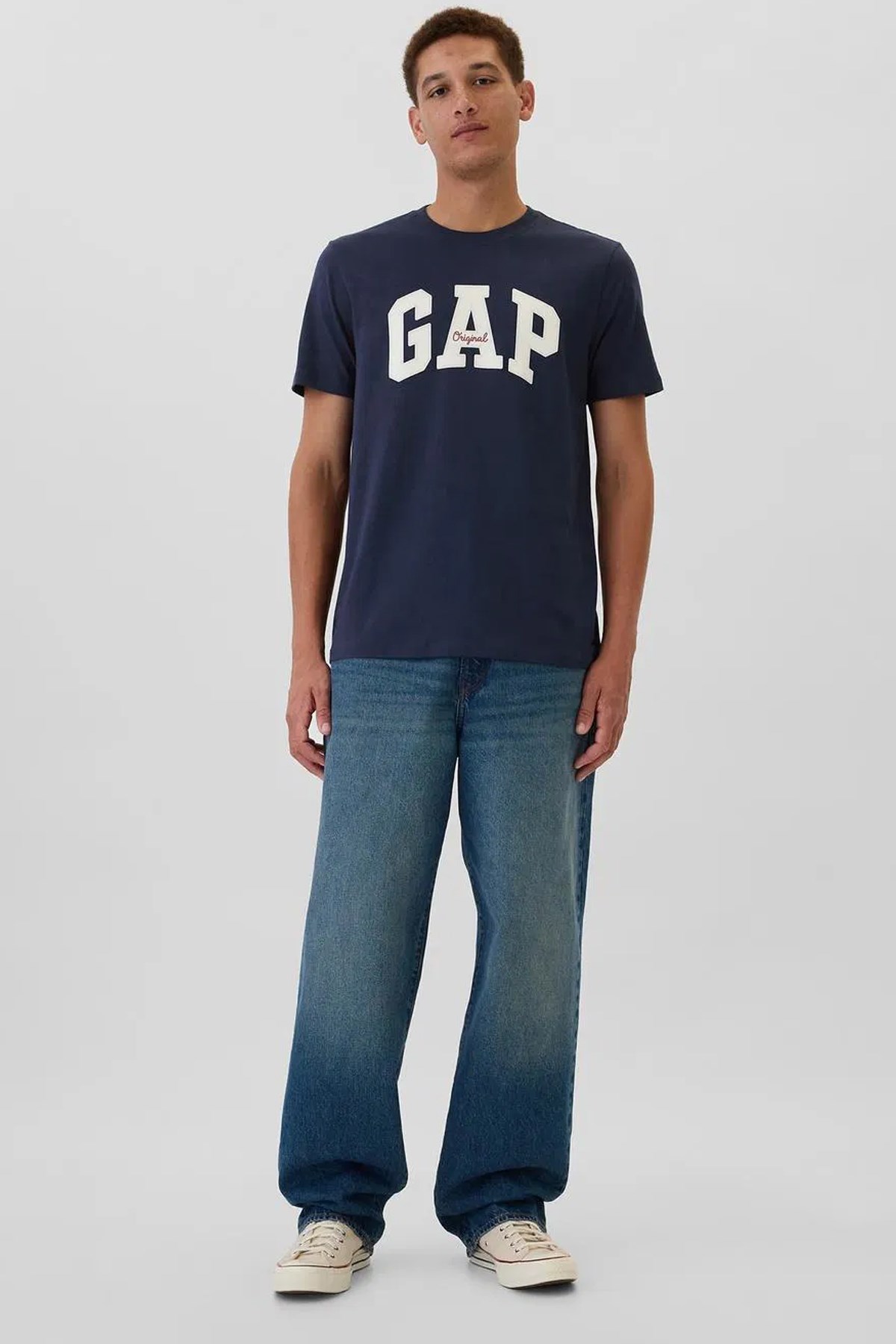 Gap V-Frch Everyday Soft Erkek Tişört Lacivert