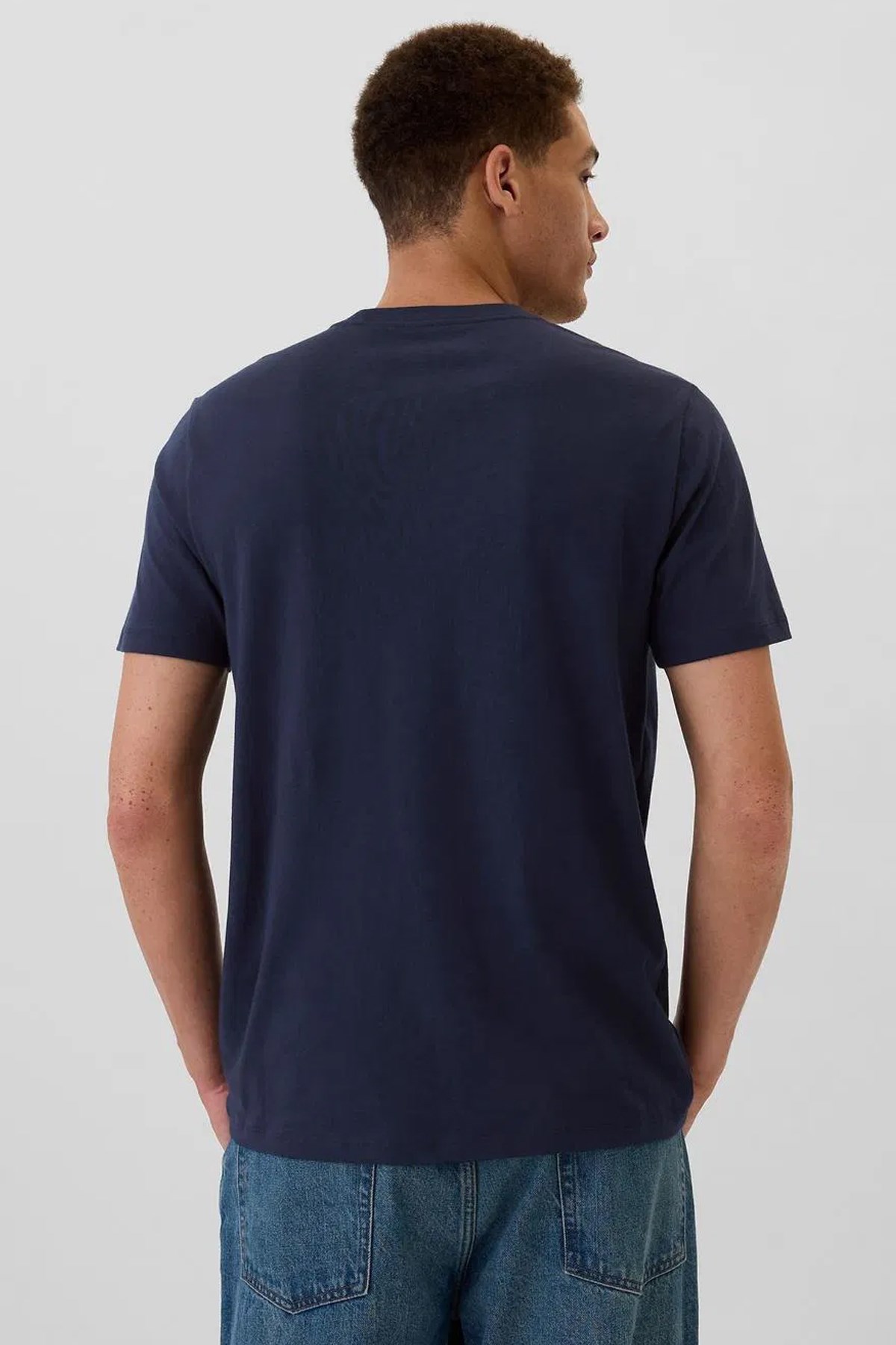 Gap V-Frch Everyday Soft Erkek Tişört Lacivert
